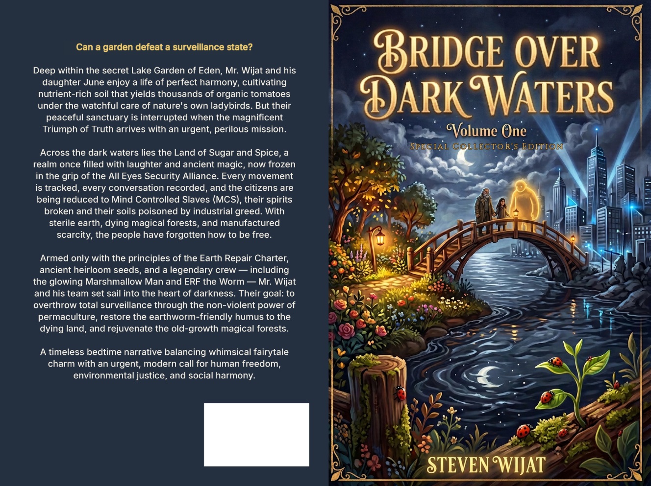 Bridge Over Dark Wates Printers Back And Front Wrap