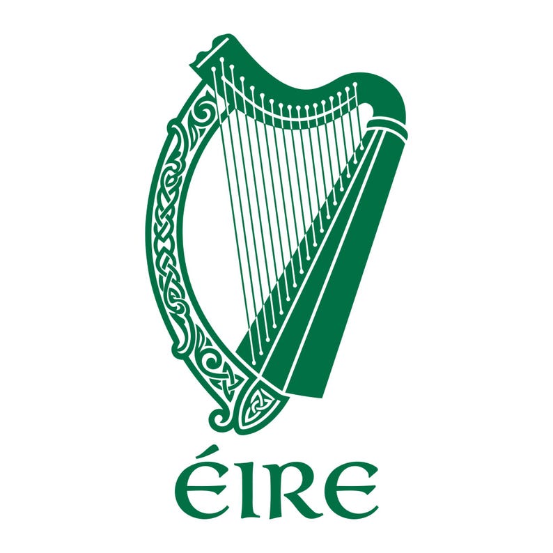 Eire Irish Harp Symbol